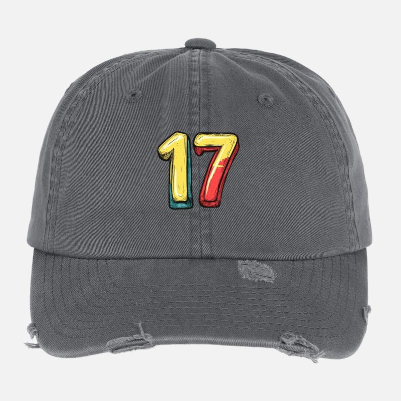 Bande dessinée à 17 chiffres Casquette vintage effet usé Flexfit