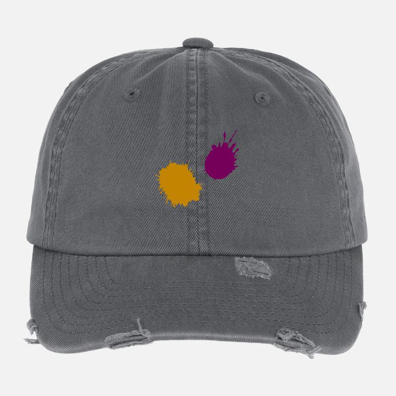 splatter farbklecks Flexfit Vintage Destroyed Cap