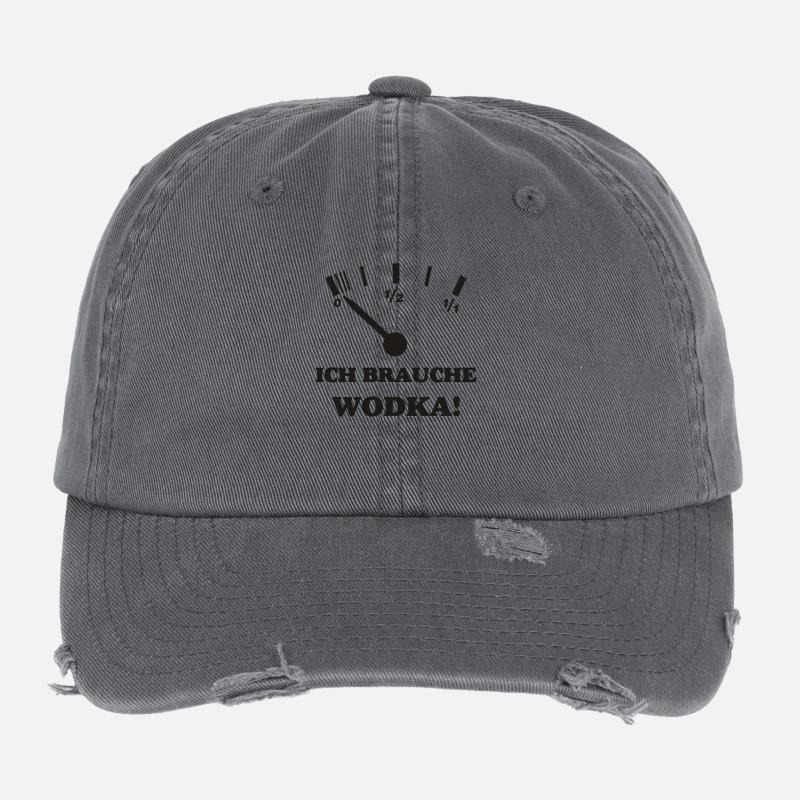 I NEED VODKA Flexfit Vintage Destroyed Cap