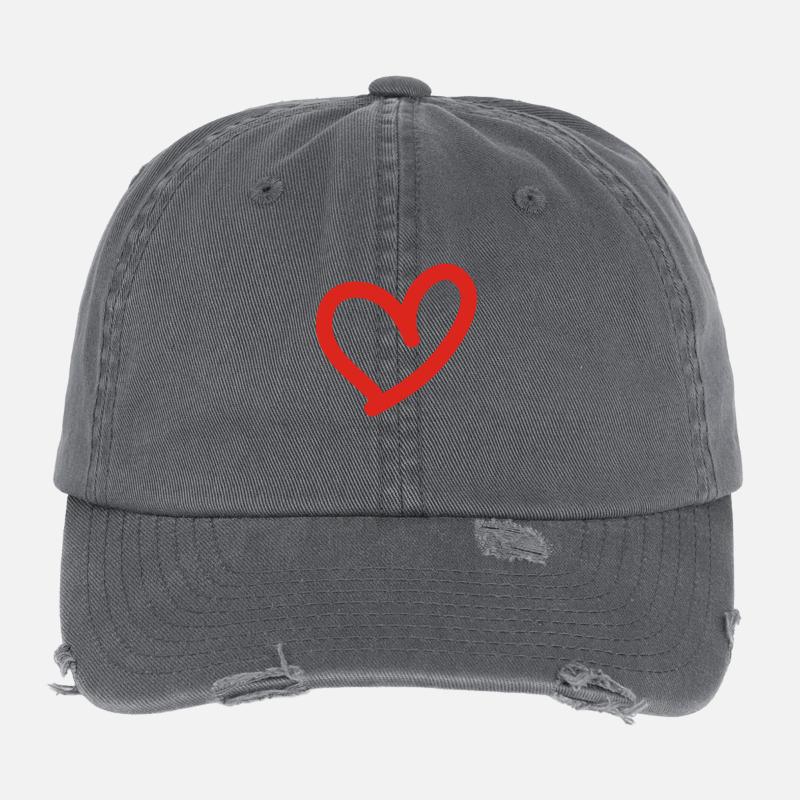 Herz- Flexfit Vintage Destroyed Cap