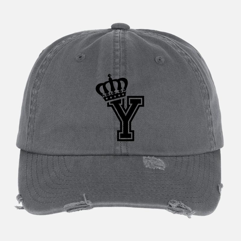 Lettre Y Casquette vintage effet usé Flexfit