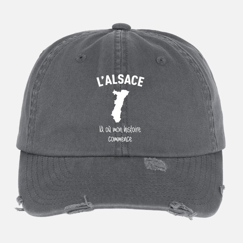 alsace-histoire Casquette vintage effet usé Flexfit