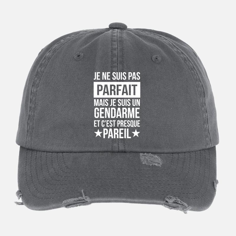 PARFAIT GENDARME Casquette vintage effet usé Flexfit