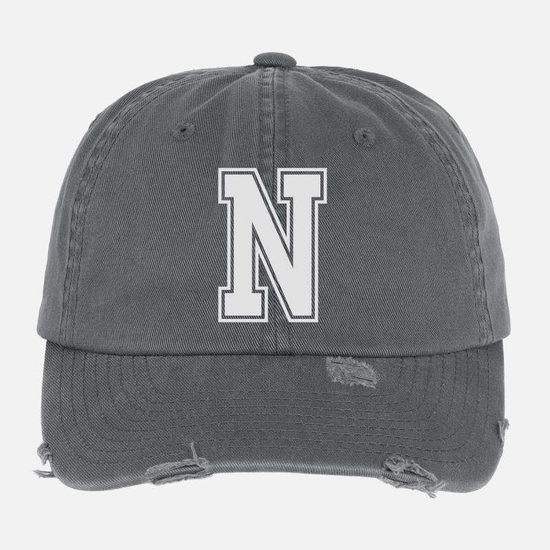 Buchstabe N Flexfit Vintage Destroyed Cap