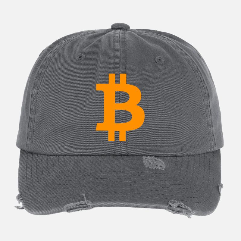 Bitcoin Flexfit Vintage Destroyed Cap