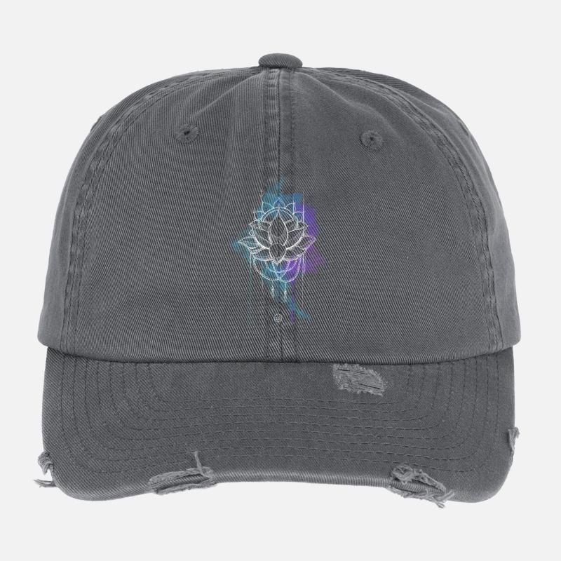 mandala solstice d'été Casquette vintage effet usé Flexfit