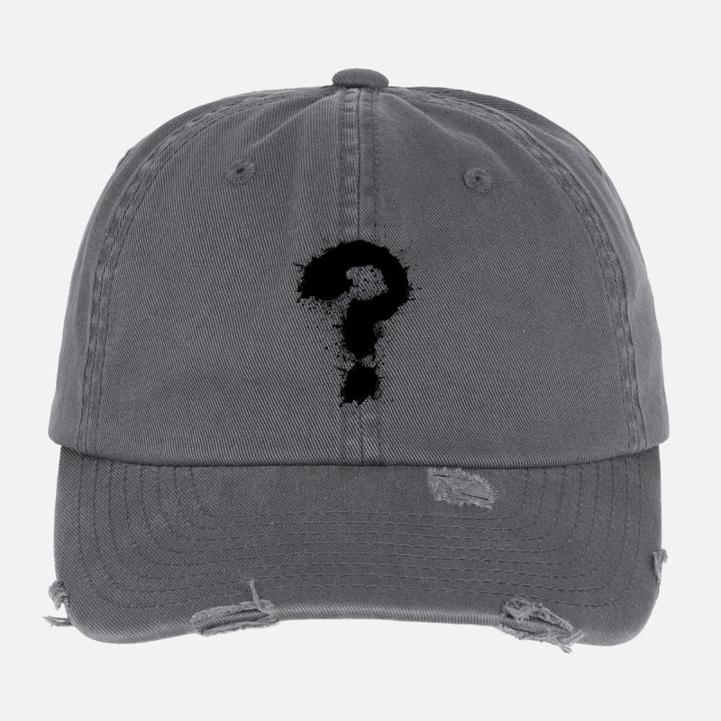 Point d'interrogation Casquette vintage effet usé Flexfit