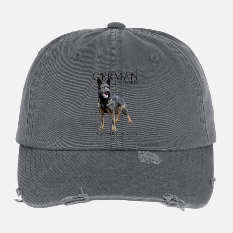 German Shepherd Dog Flexfit Vintage Destroyed Cap