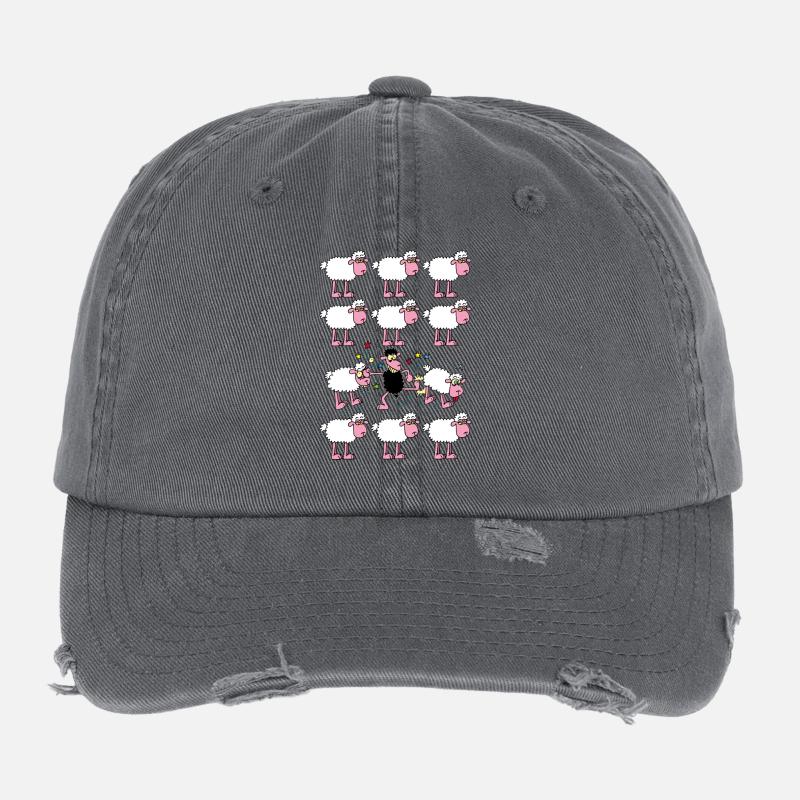 Schwarzes Schaf Flexfit Vintage Destroyed Cap