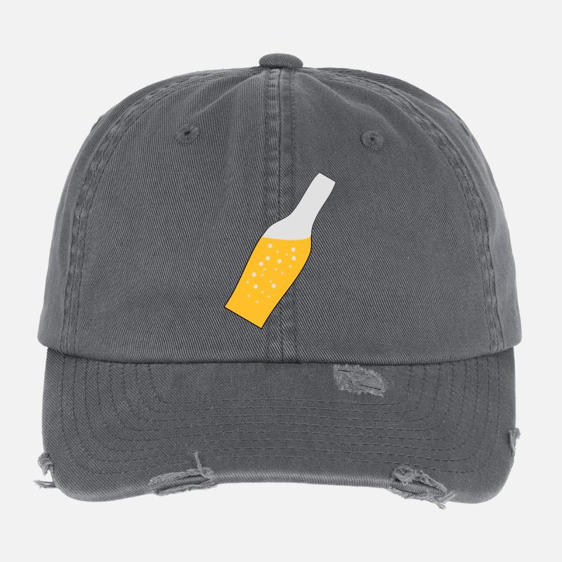 Bouteille de bière Casquette vintage effet usé Flexfit