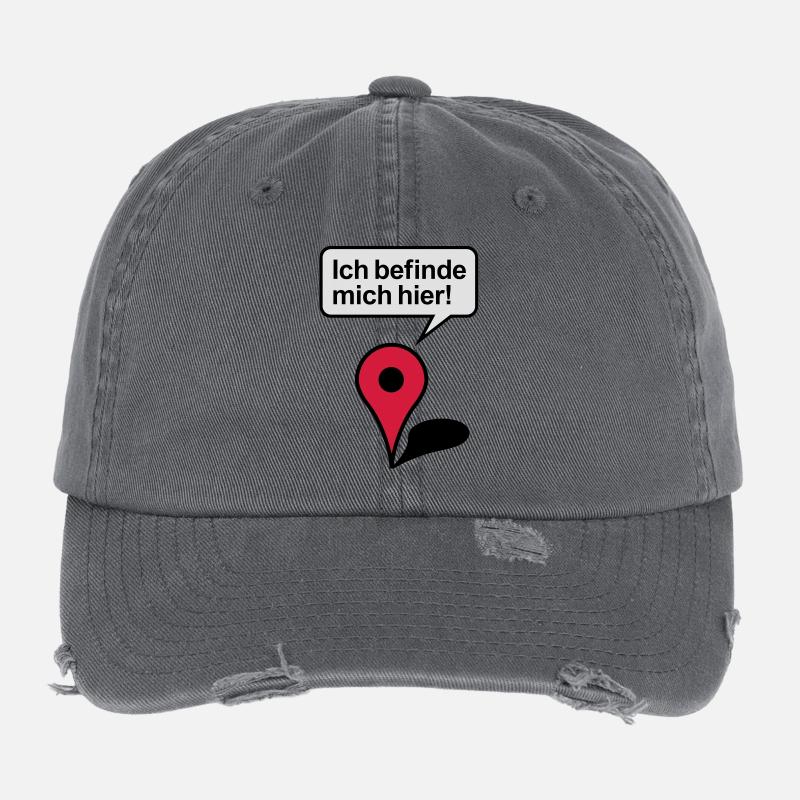 Ich befinde mich hier Google Maps Flexfit Vintage Destroyed Cap