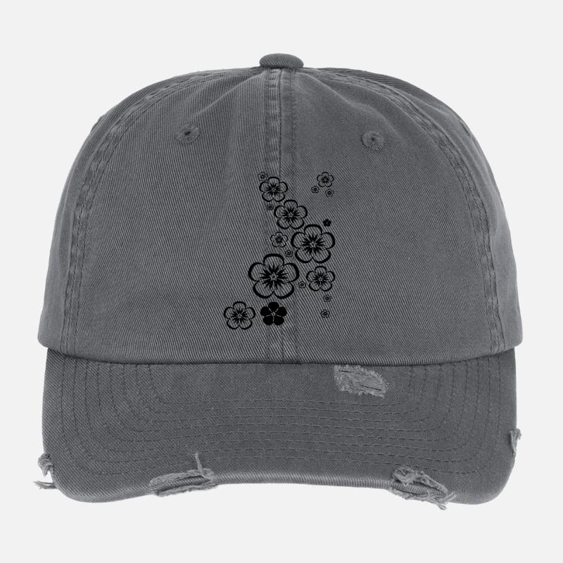 Blumen - Flexfit Vintage Destroyed Cap - dark grey