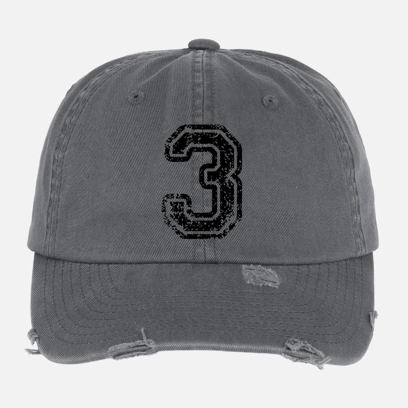 3 - Nummer Flexfit Vintage Destroyed Cap