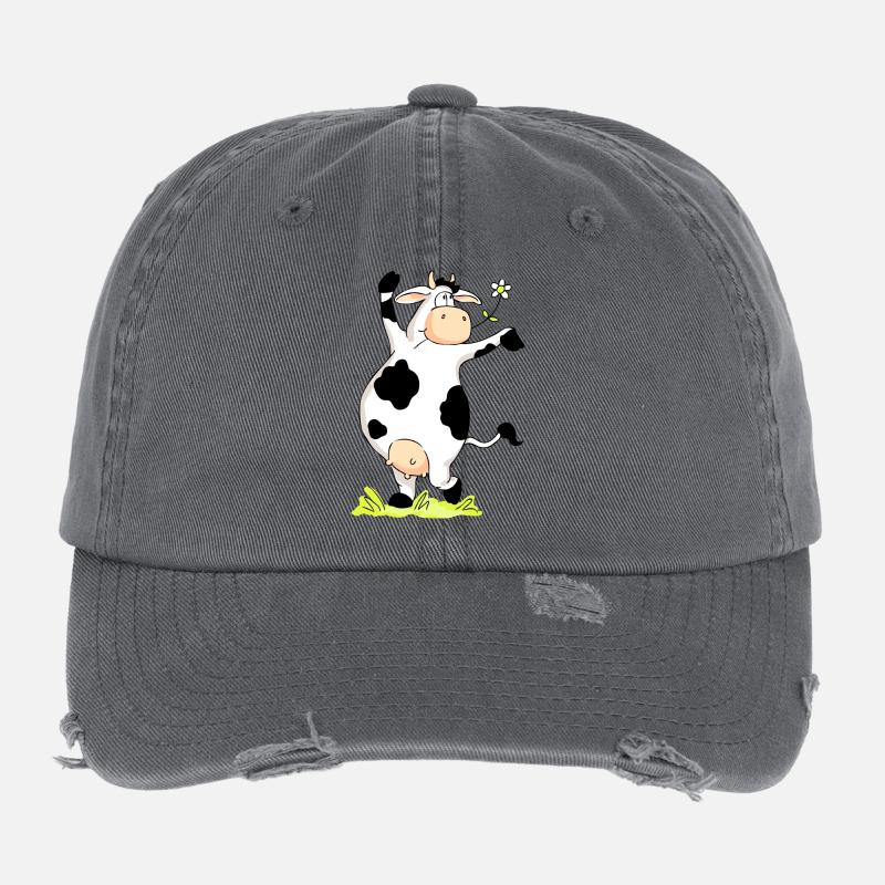 Posing Cow Flexfit Vintage Destroyed Cap