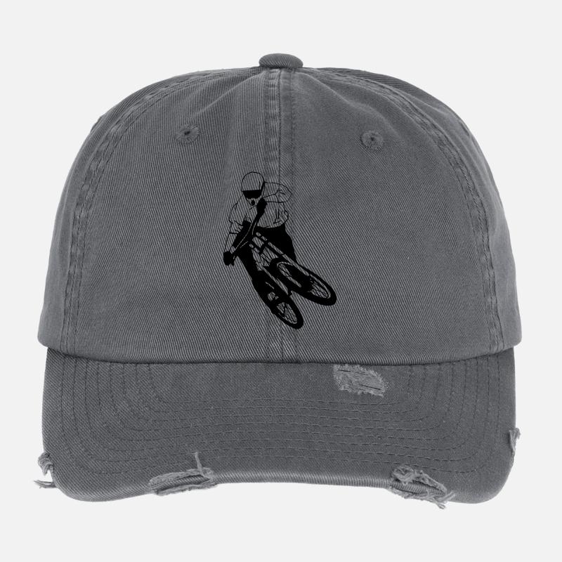 Downhill - Mountainbiking Casquette vintage effet usé Flexfit