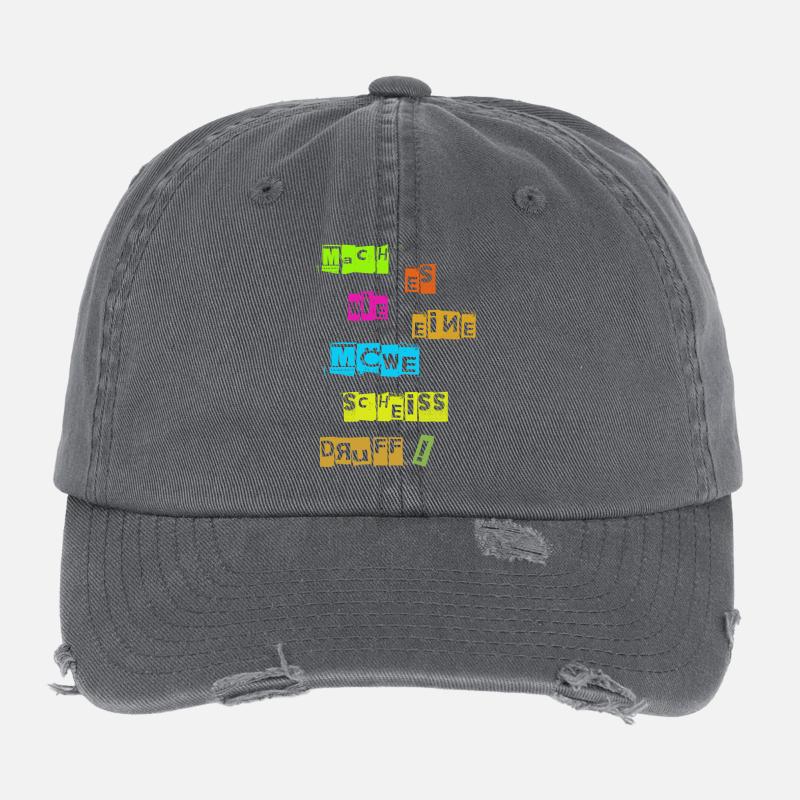 Mach es wie eine Möwe scheiß Drauf Flexfit Vintage Destroyed Cap