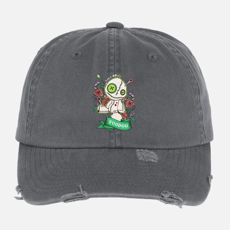 Lass uns Voodoo machen Flexfit Vintage Destroyed Cap