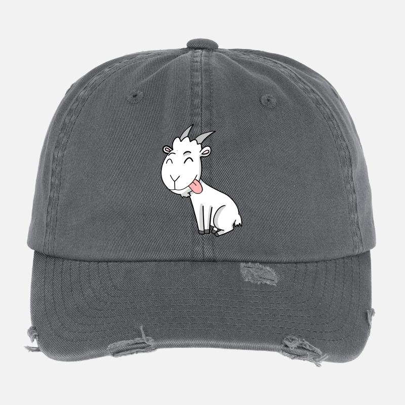 Goat Goat Buck Flexfit Vintage Destroyed Cap