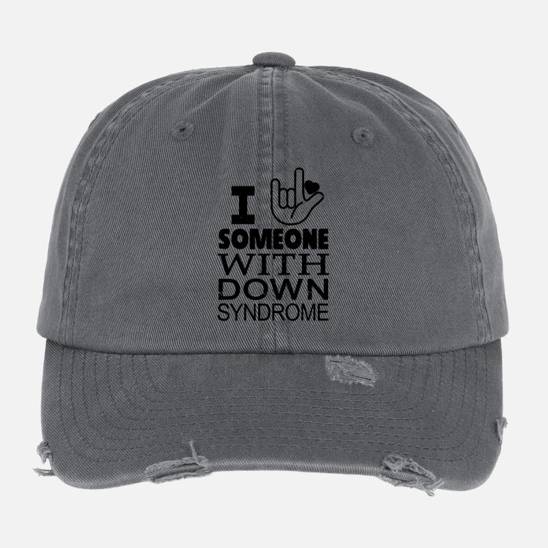 Amoureux du syndrome de Down Casquette vintage effet usé Flexfit