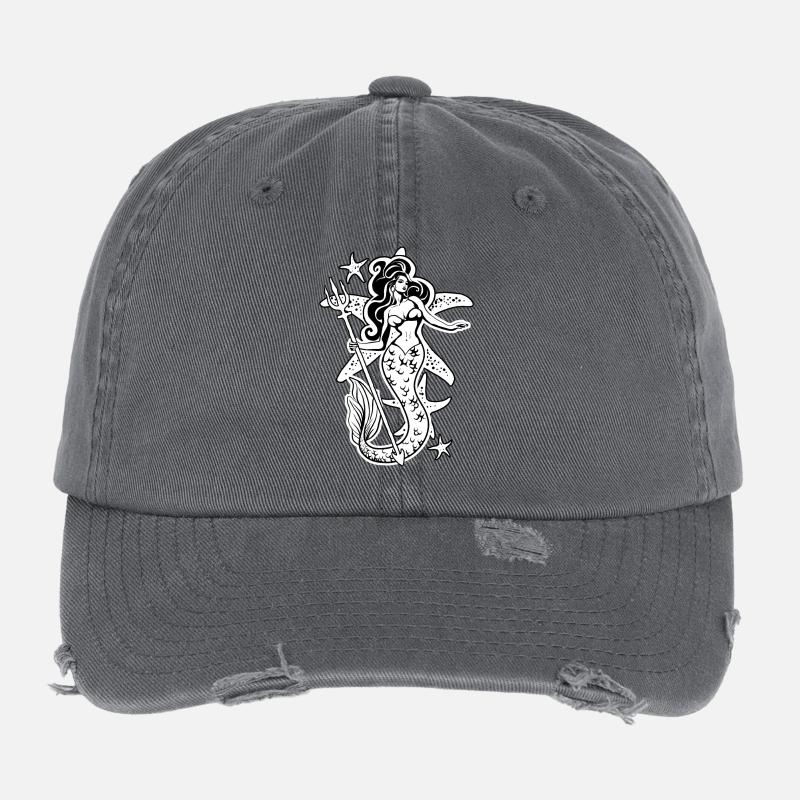 Sirène Rétro Casquette vintage effet usé Flexfit