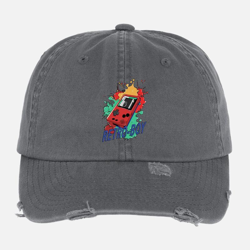 Retro-Boy Game Konsole Flexfit Vintage Destroyed Cap