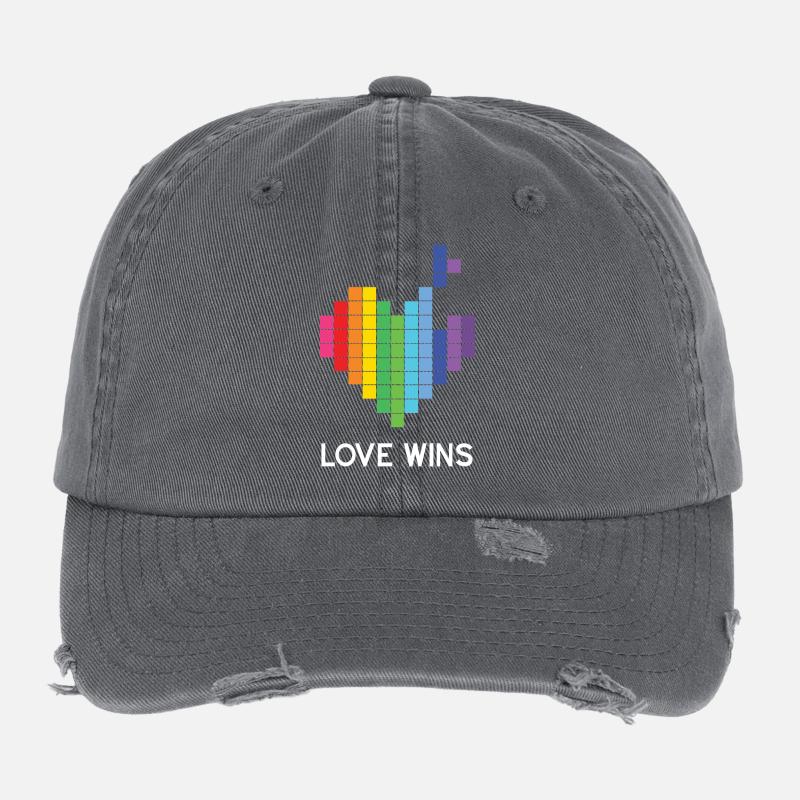 Pride Month LGBT - Liebe gewinnt Flexfit Vintage Destroyed Cap