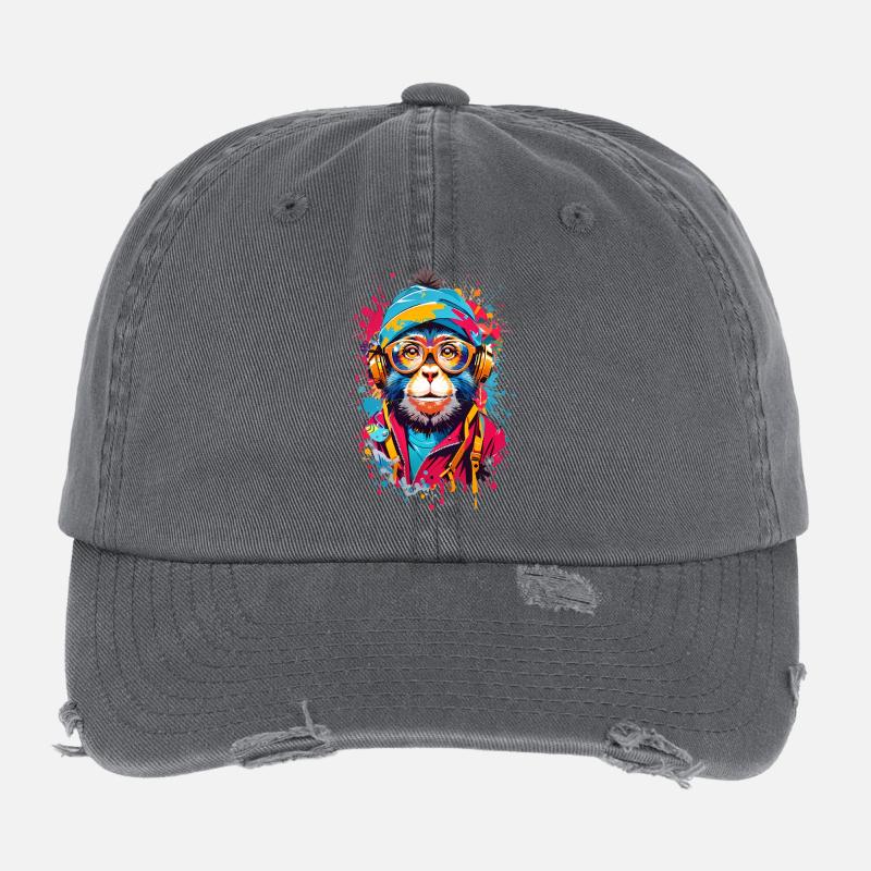 Cool monkey Flexfit Vintage Destroyed Cap