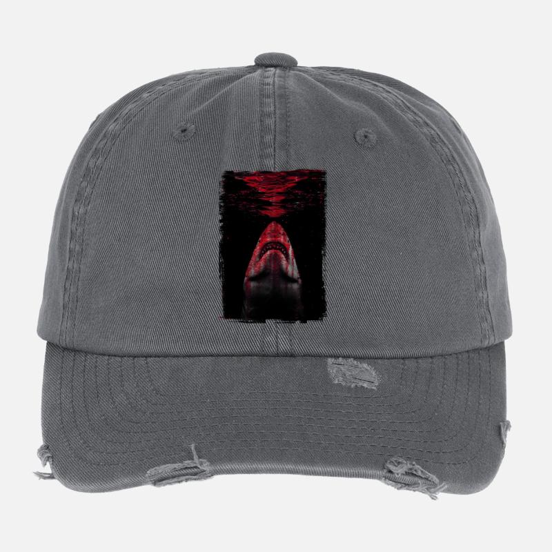 Le requin Casquette vintage effet usé Flexfit