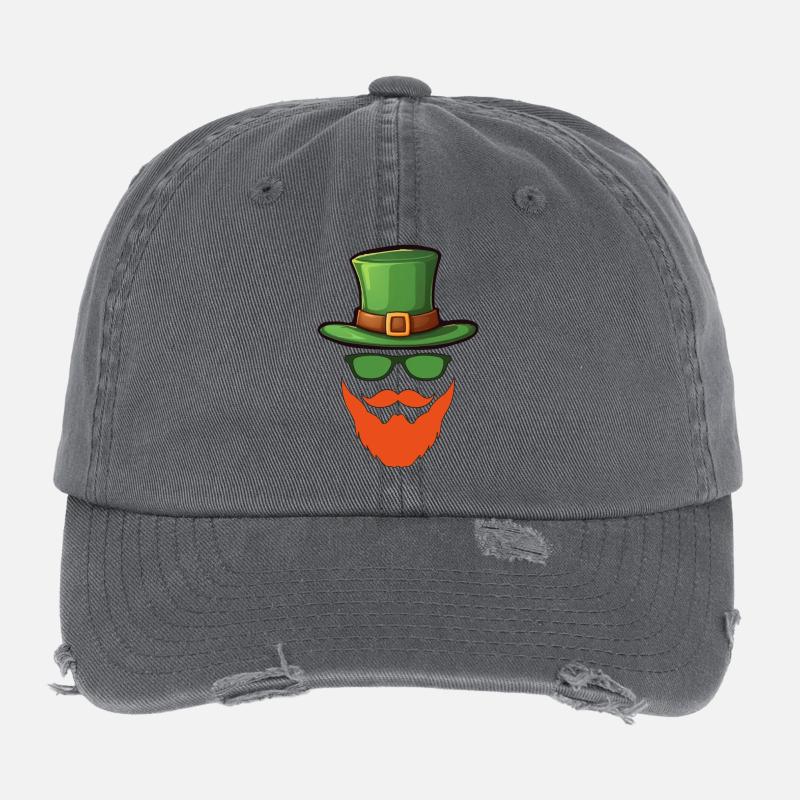 Fête de la Saint-Patrick Casquette vintage effet usé Flexfit