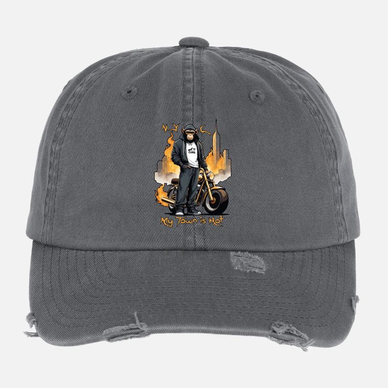 Biker Monkey Flexfit Vintage Destroyed Cap