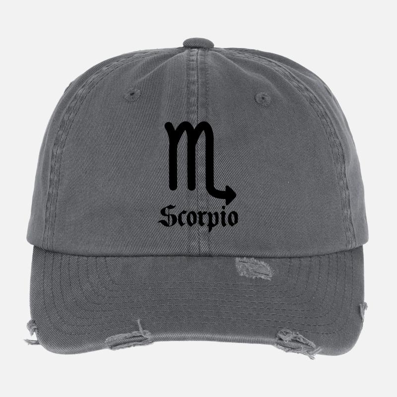 Sternzeichen Skorpion Flexfit Vintage Destroyed Cap