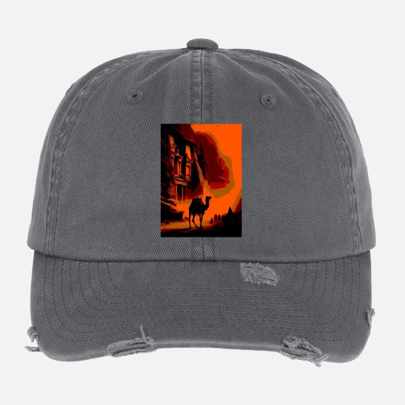 Petra Kamel Flexfit Vintage Destroyed Cap
