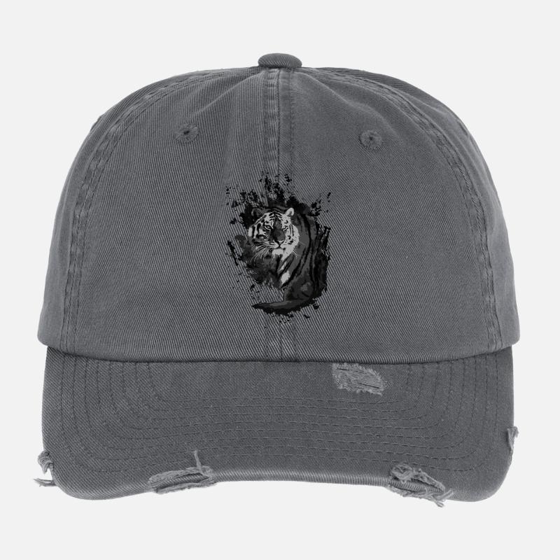 Tiger im Schatten Flexfit Vintage Destroyed Cap