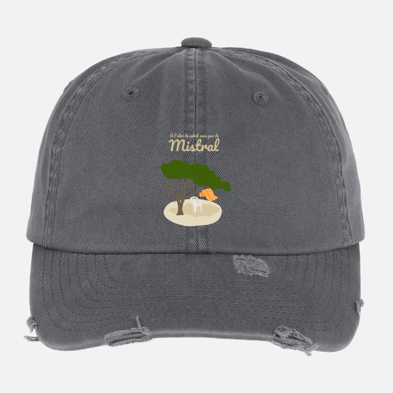 A l'abri du soleil mais pas du mistral Casquette vintage effet usé Flexfit