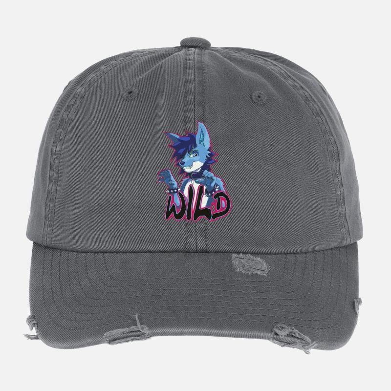 Wild Wolf Flexfit Vintage Destroyed Cap