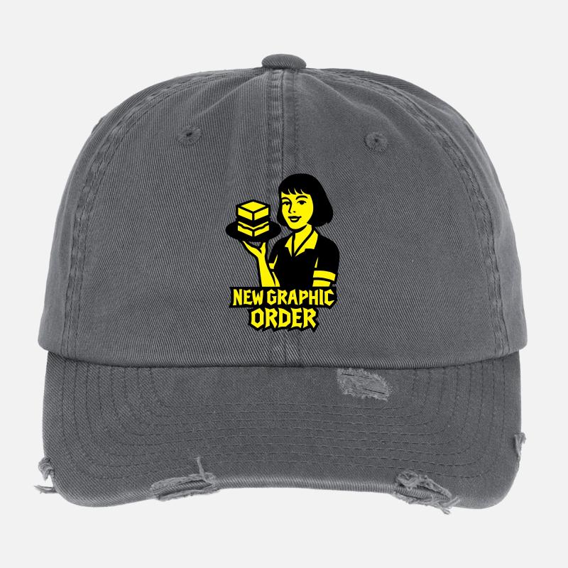 Nouvel ordre graphique #1 Casquette vintage effet usé Flexfit
