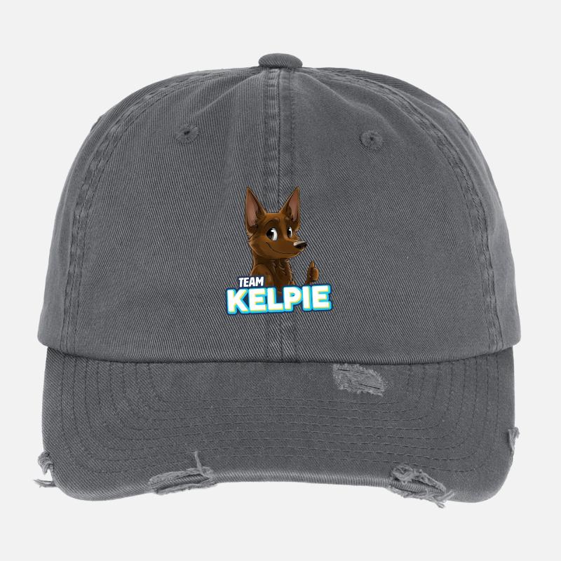 TEAM Kelpie - Chocolate Flexfit Vintage Destroyed Cap