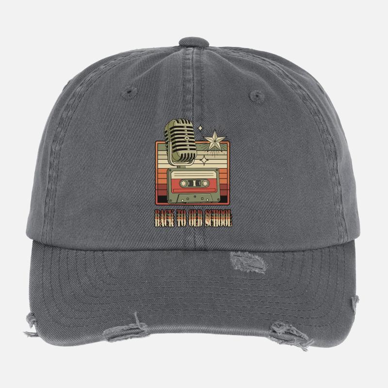 Retour à la vieille école Casquette vintage effet usé Flexfit