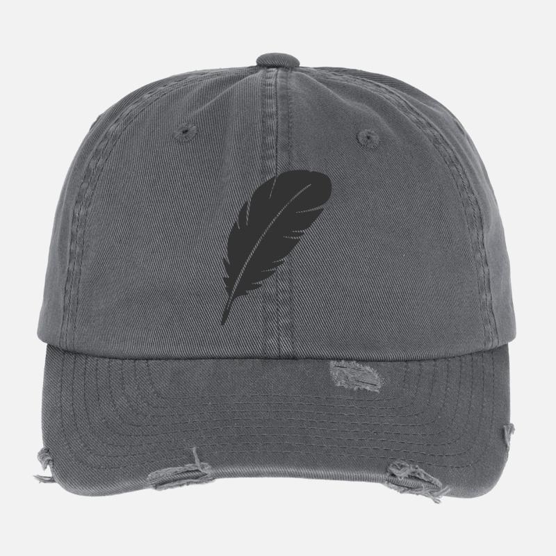 Conception élégante de silhouette de plume Casquette vintage effet usé Flexfit