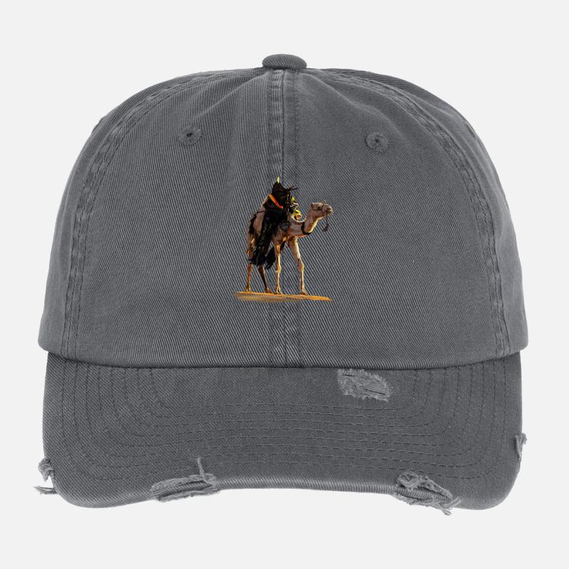 Desert Camel - Flexfit Vintage Destroyed Cap - dark grey