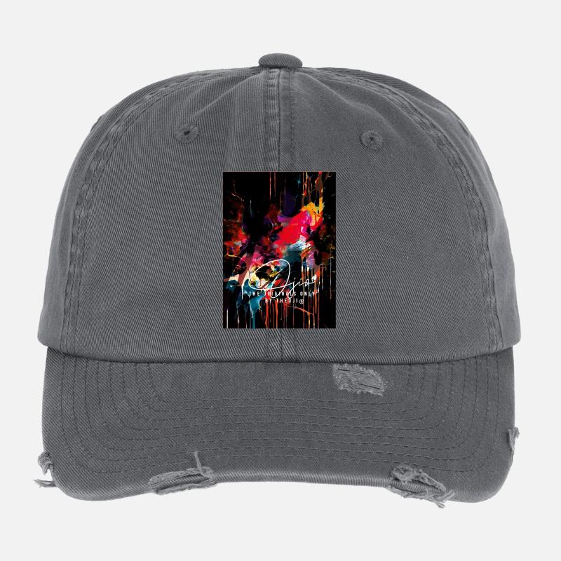 Ojio-Constellart- Explosion abstraite colorée Casquette vintage effet usé Flexfit