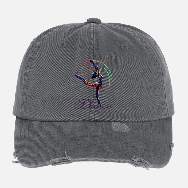 Dance poet in rainbow light Flexfit Vintage Destroyed Cap