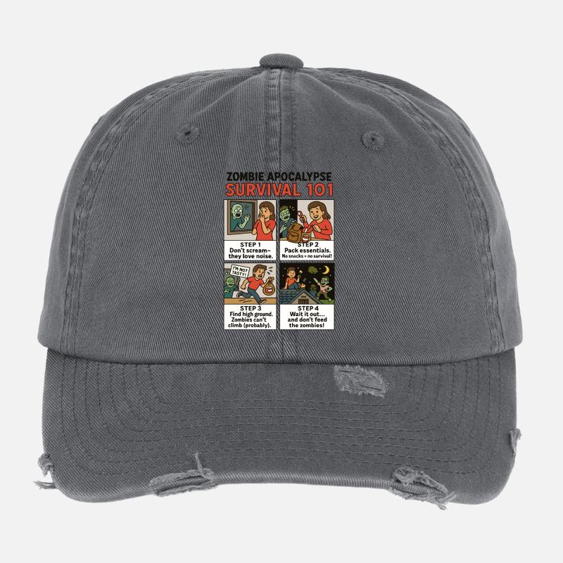 Zombie Survival Guide Flexfit Vintage Destroyed Cap