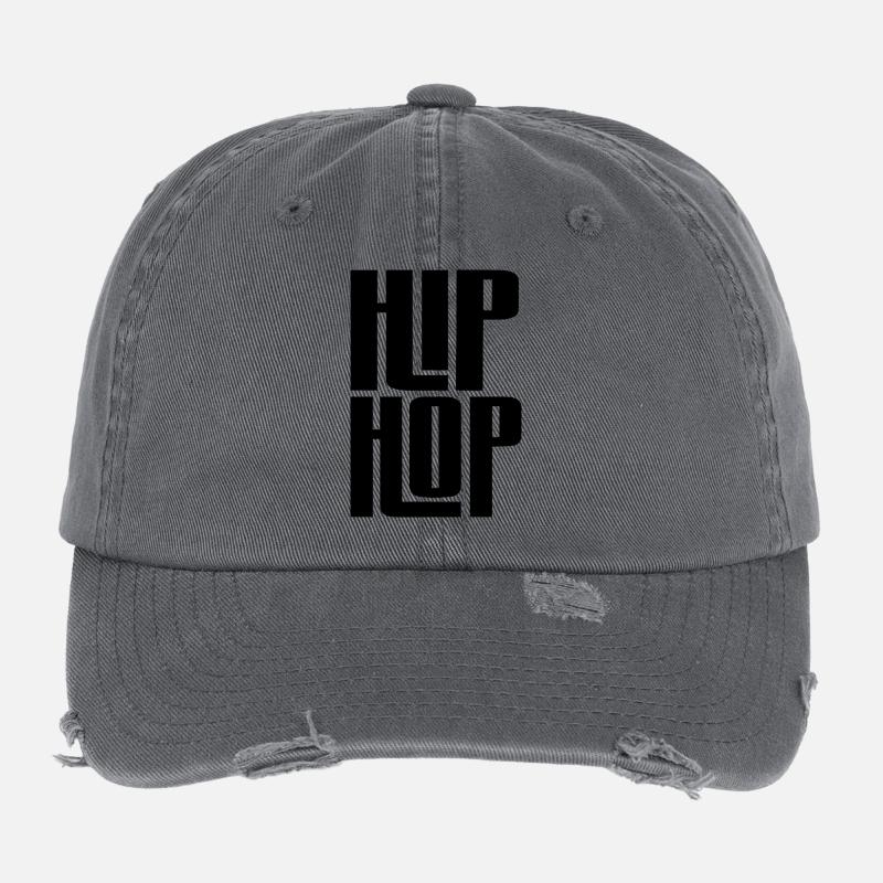 Hip Hop Bold Logo Casquette vintage effet usé Flexfit