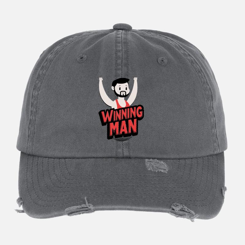 winning man Flexfit Vintage Destroyed Cap