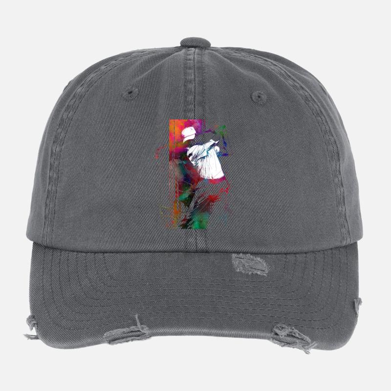 Golfspieler #golf Flexfit Vintage Destroyed Cap