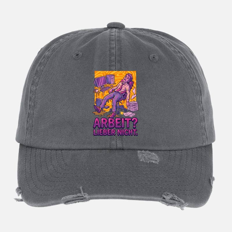 Arbeit? Lieber Nicht Flexfit Vintage Destroyed Cap