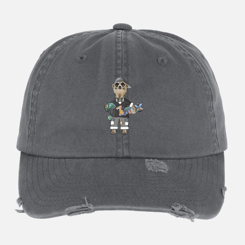 Savannen_Skater_Erdmaennchen Flexfit Vintage Destroyed Cap