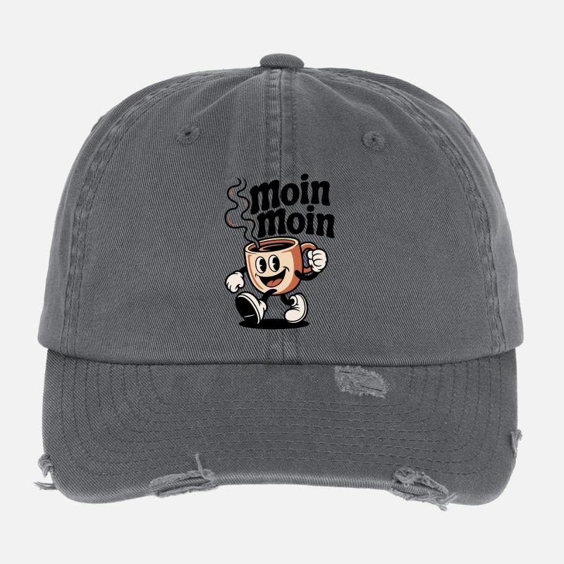 Lustiger Kaffeepot Flexfit Vintage Destroyed Cap