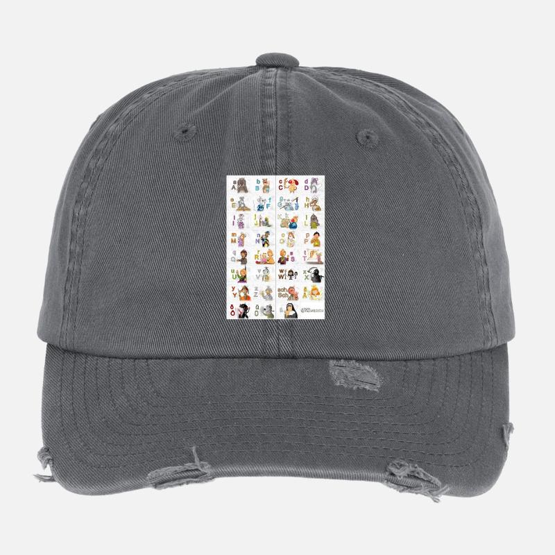 German Finger Alphabet 2 / Flexfit Vintage Destroyed Cap